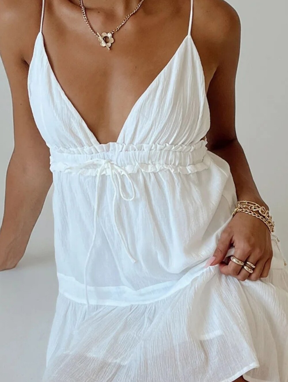Princess Polly Dionne White Mini Dress NIP SOLD OUT size 6